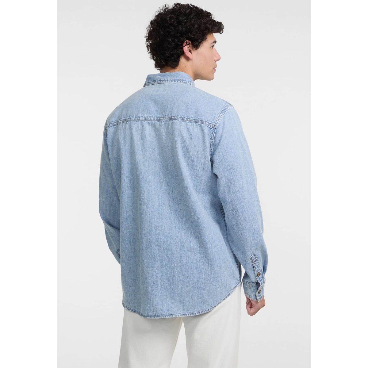Chemise En Jean Classique bleu ciel, GUESS