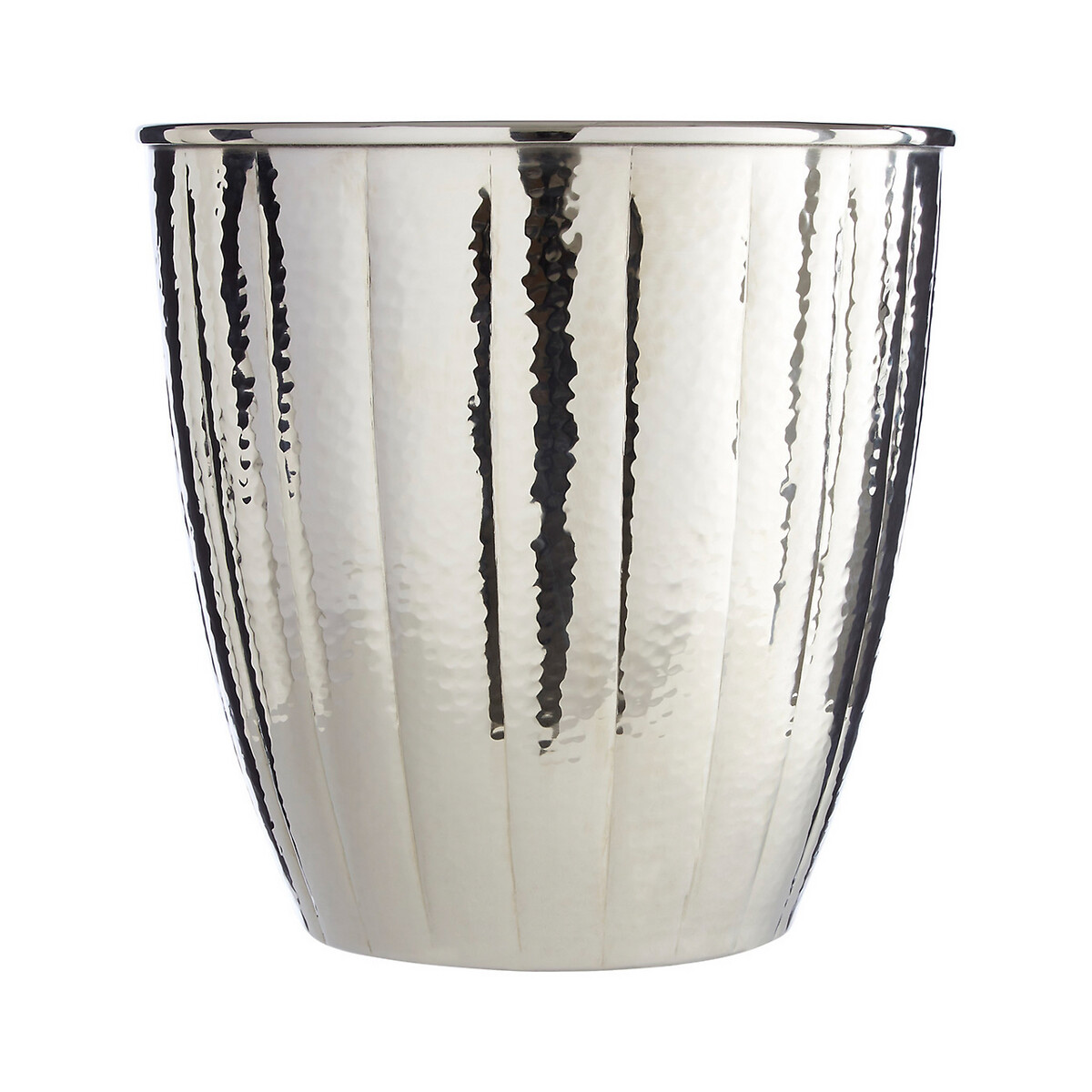 Waste Bin in Hammered Effect silver-coloured, SO'HOME