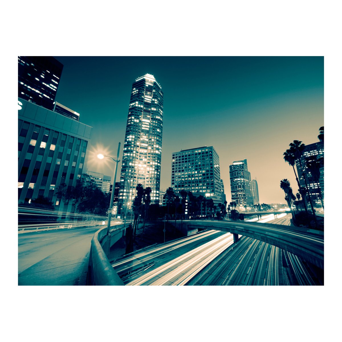 Papier peint intissé panoramique Ville et Architecture Les rues de Los Angeles noir, EDEN