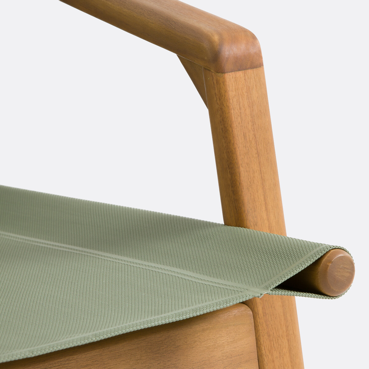 Salon de jardin bas, en acacia, 2 places, 2 fauteuils et 1 repose-pieds, LIVIE kaki, LA REDOUTE INTERIEURS
