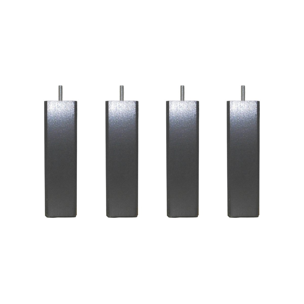 Pied carré bois (lot de 4) anthracite, SOMEO