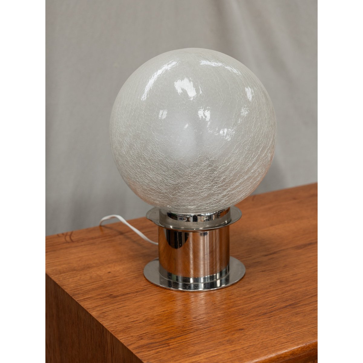Lampe à poser chromée Julia N°400 - Bon état blanc, DEBONGOUT