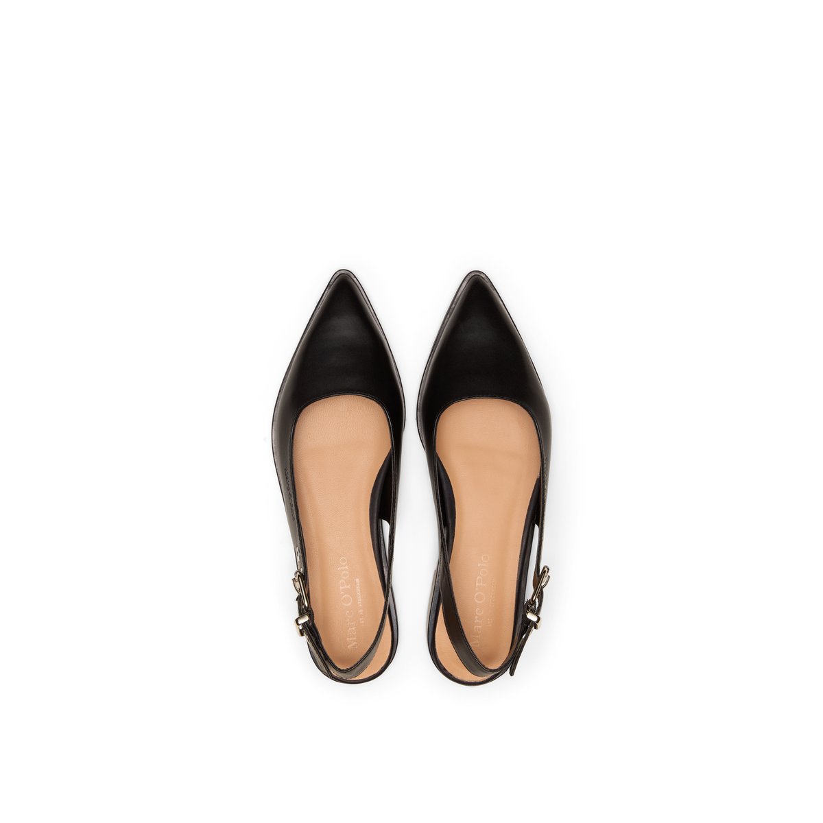 Ballerine slingback modèle Camilla avec lanière réglable schwarz, MARC O'POLO