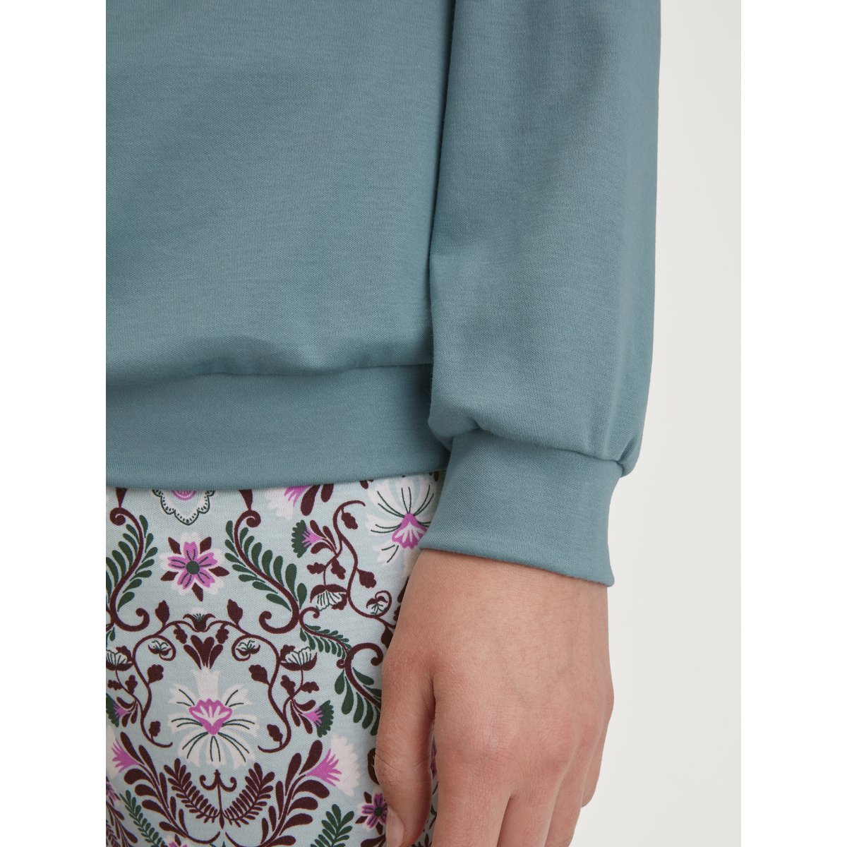 Pyjama avec bords élastiques manches longues Coton AUTUMN DREAMS smoke bleu, CALIDA