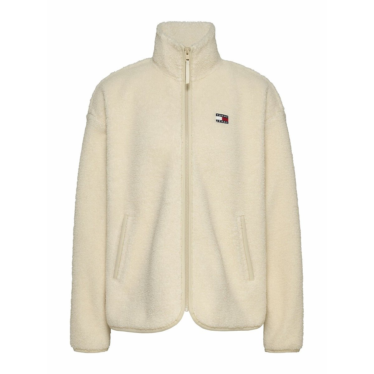 Casual Zip-Up Jacket beige, TOMMY JEANS