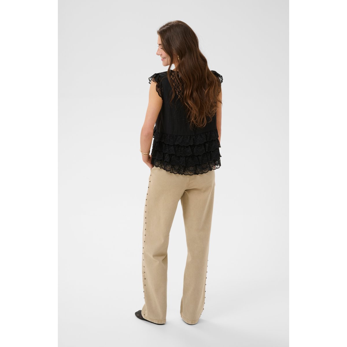 Blouse sans manches noir pitch black, CREAM