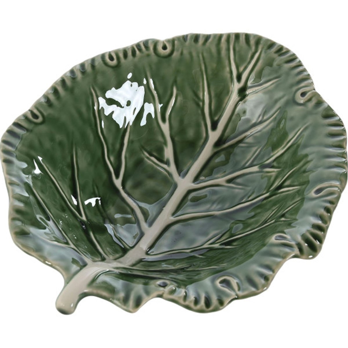 Saladier rond en grès chou vert 27.5x23x7cm vert, WADIGA
