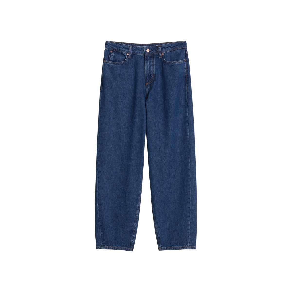 Jean modèle Stine, coupe barrel, longueur raccourcie en pur coton bleu, MARC O’POLO DENIM