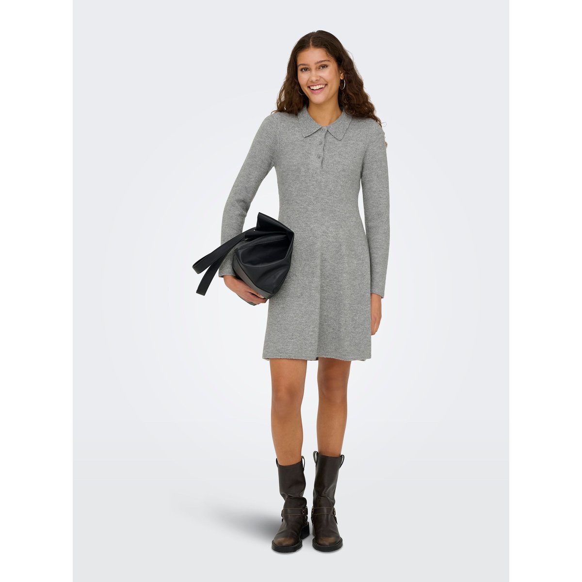 Robe En Maille grise - light grey melange, JDY