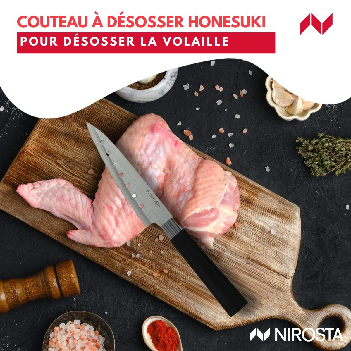 Coffret de 3 couteaux style Japonais Santoku, Gyuto et Honesuki gris,noir, FACKELMANN