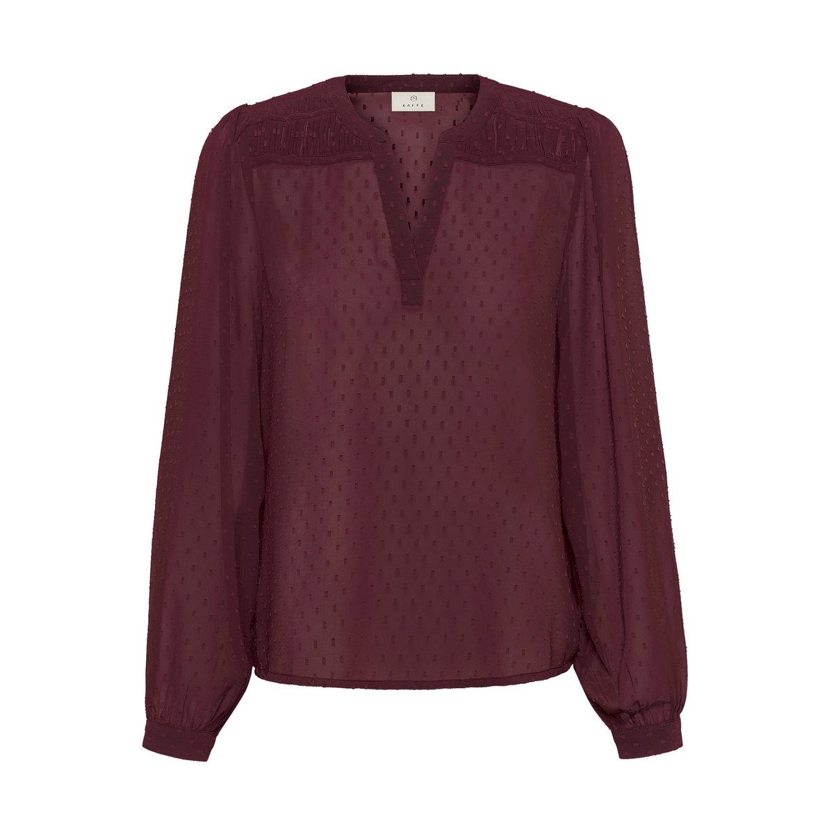 Blouse à manches longues bordeaux, KAFFE