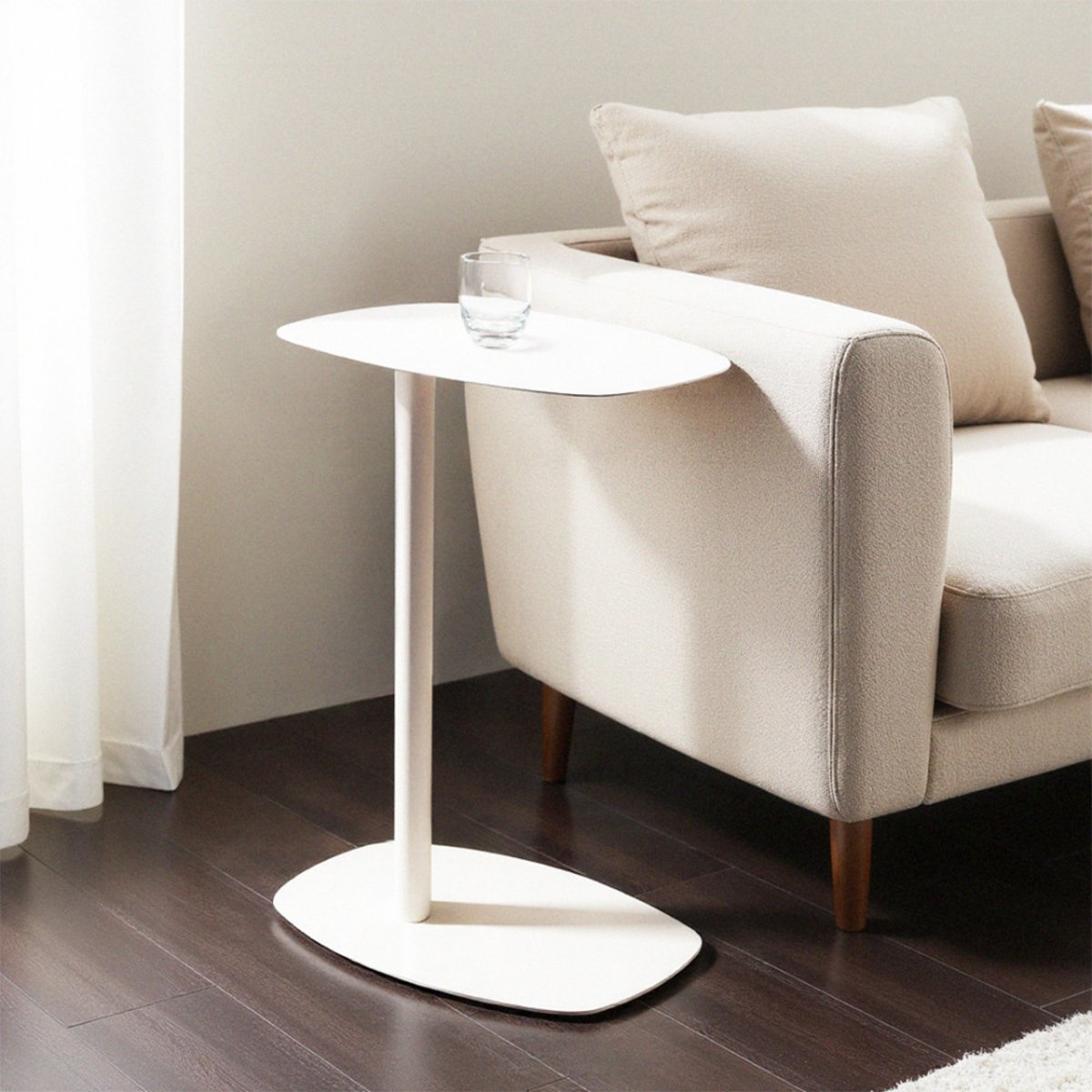 Table d'appoint en métal H66cm- SIDY beige, DRAWER
