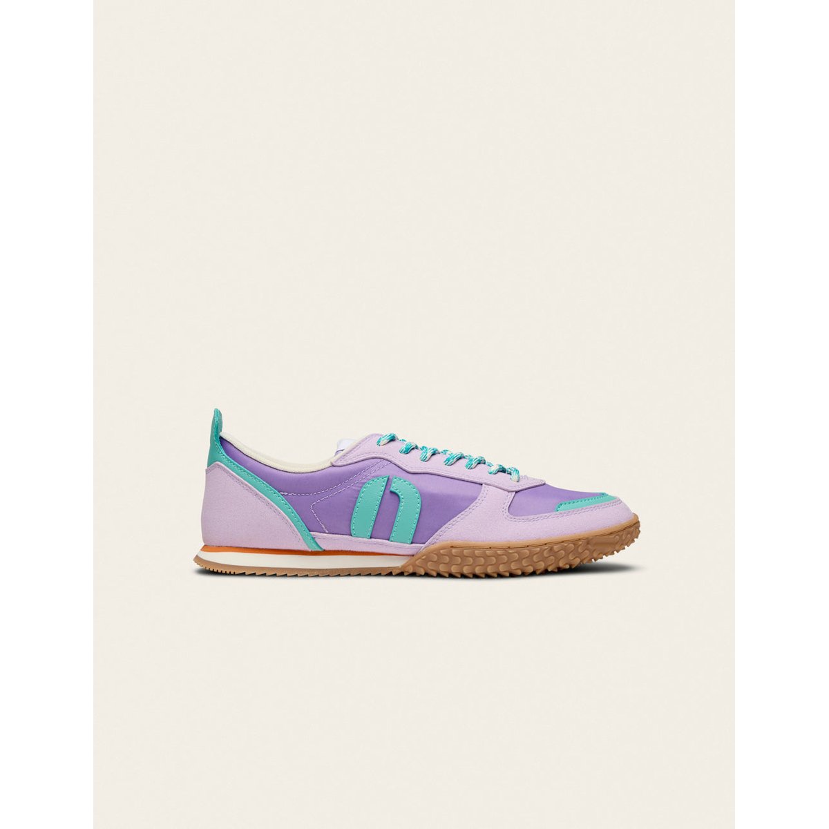 Baskets basses LAYRAS lilas turquoise orange, ODAJE
