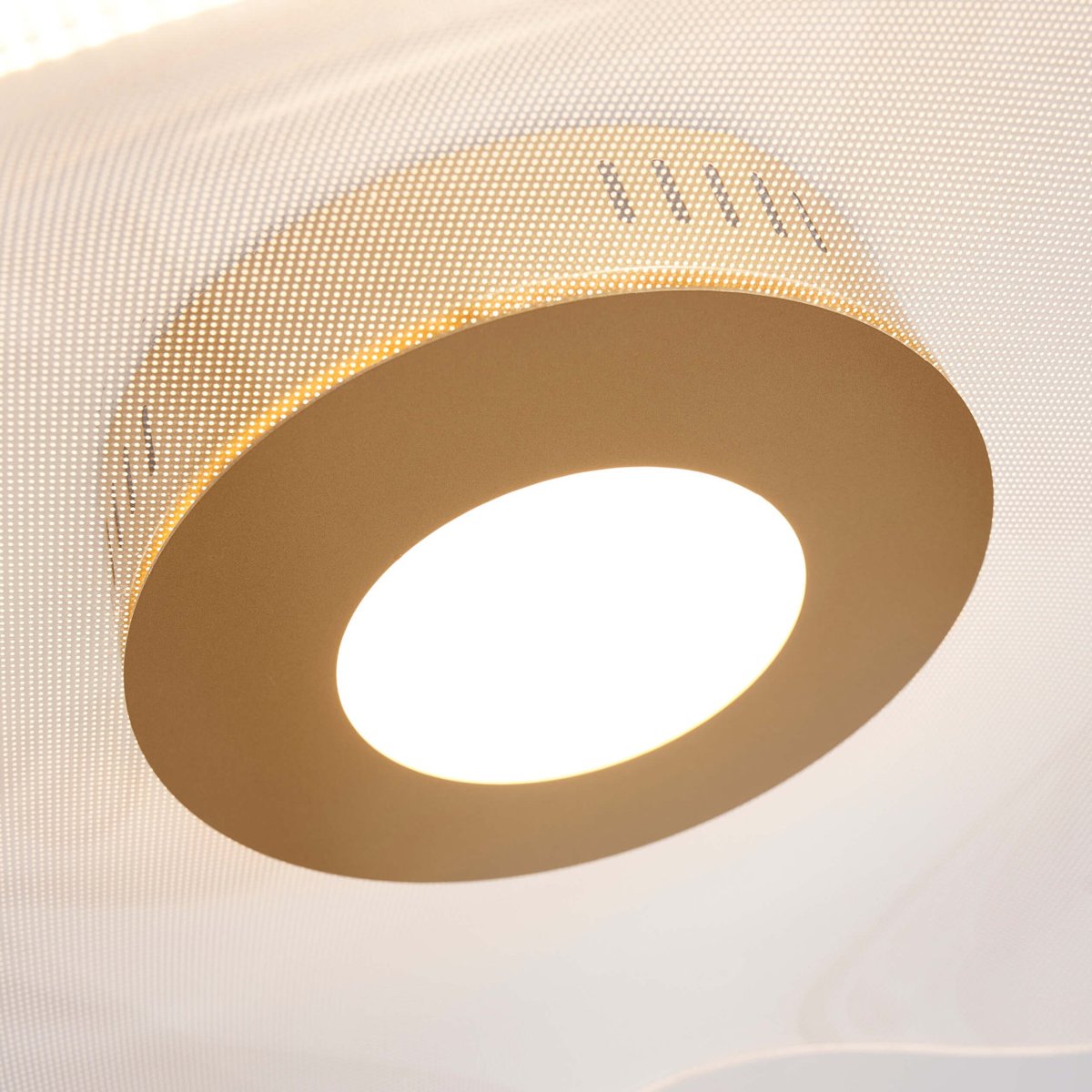 Plafonnier design aérien doré - ONDENIS transparent et doré, KOSILUM