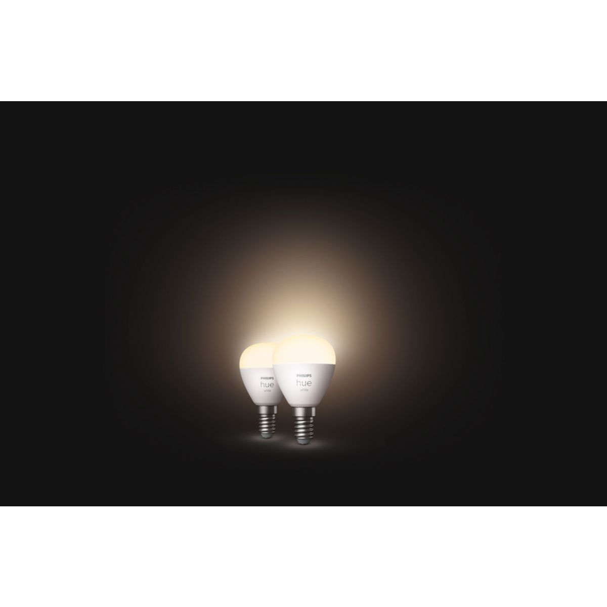 Ampoule LED connectée E14 White Sphérique pack de 2 blanc, PHILIPS HUE
