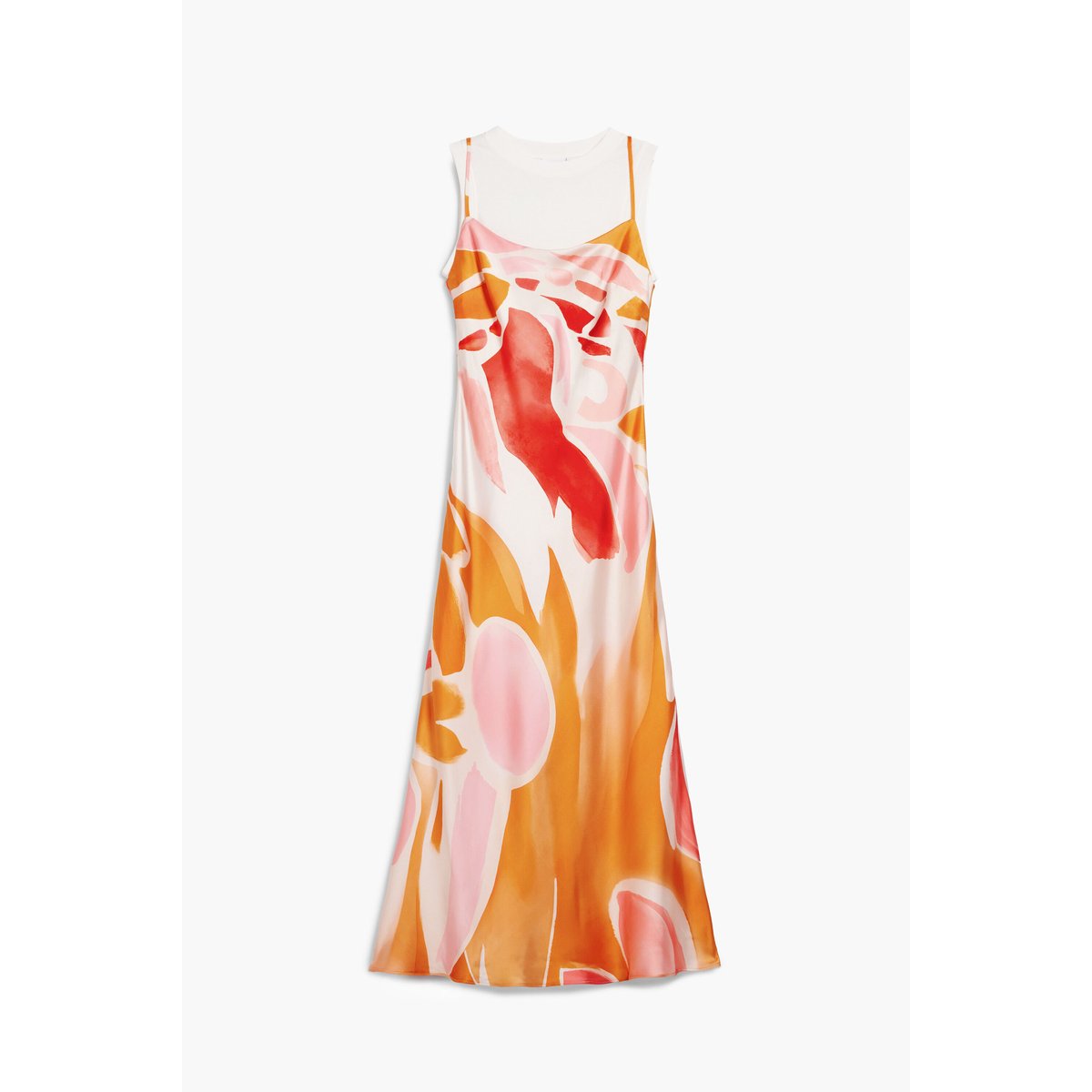 Robe 2 en 1 à bretelles orange, DESIGUAL