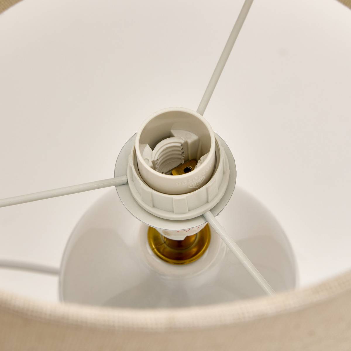 Lampe cylindrique en lin KEILA multicolore, ATMOSPHERA