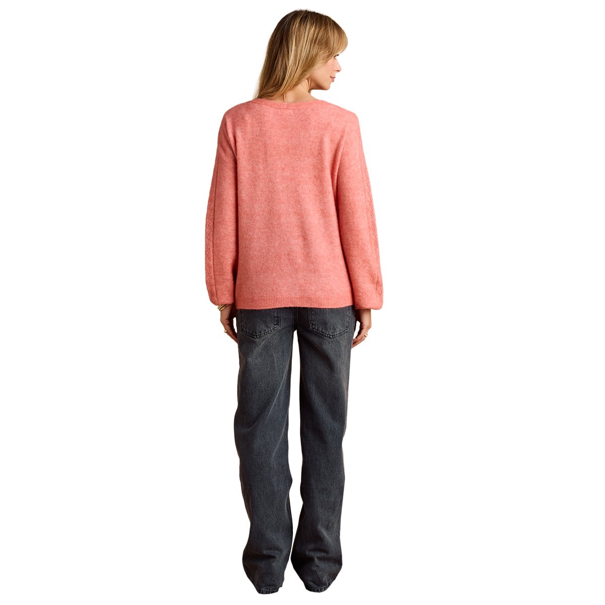 Gilet devant/dos en maille grossesse et allaitement bois de rose, ENVIE DE FRAISE