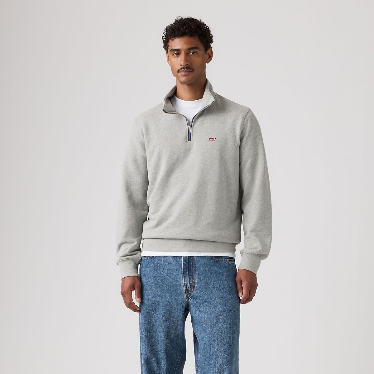 Sweat demi-zippé gris chiné, LEVI'S