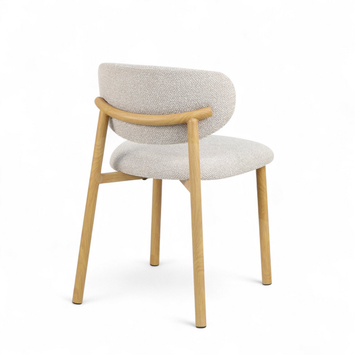 Chaise repas tissu écru gris clair, ZAGO