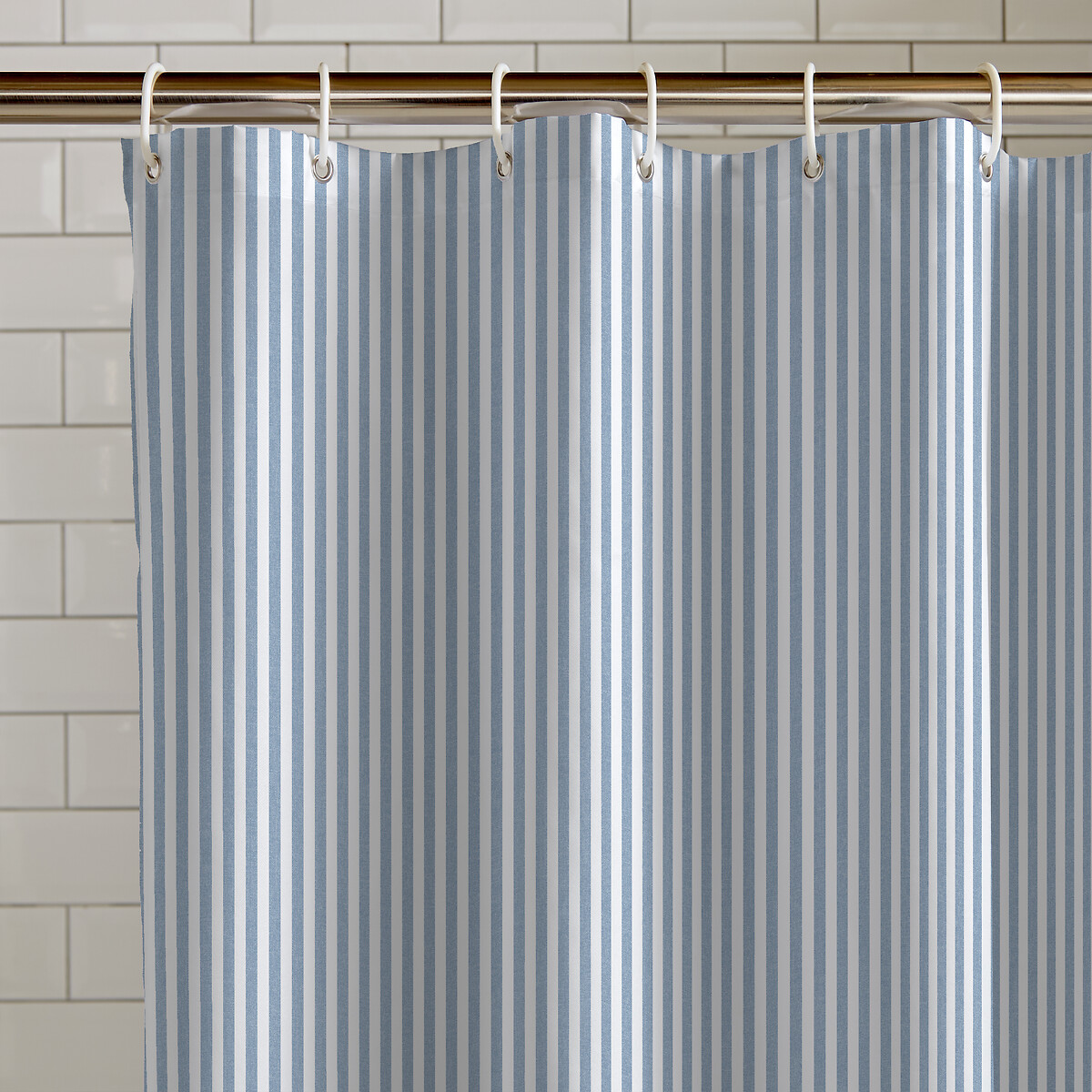 Timeless Stripe Shower Curtain blue, CATHERINE LANSFIELD