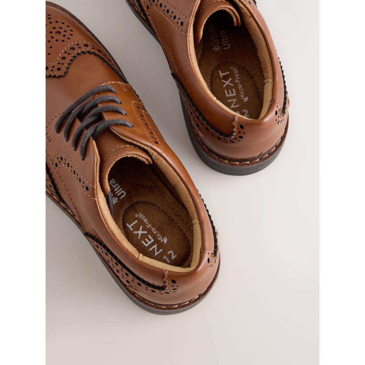 Chaussures richelieu à lacets marron fauve, NEXT