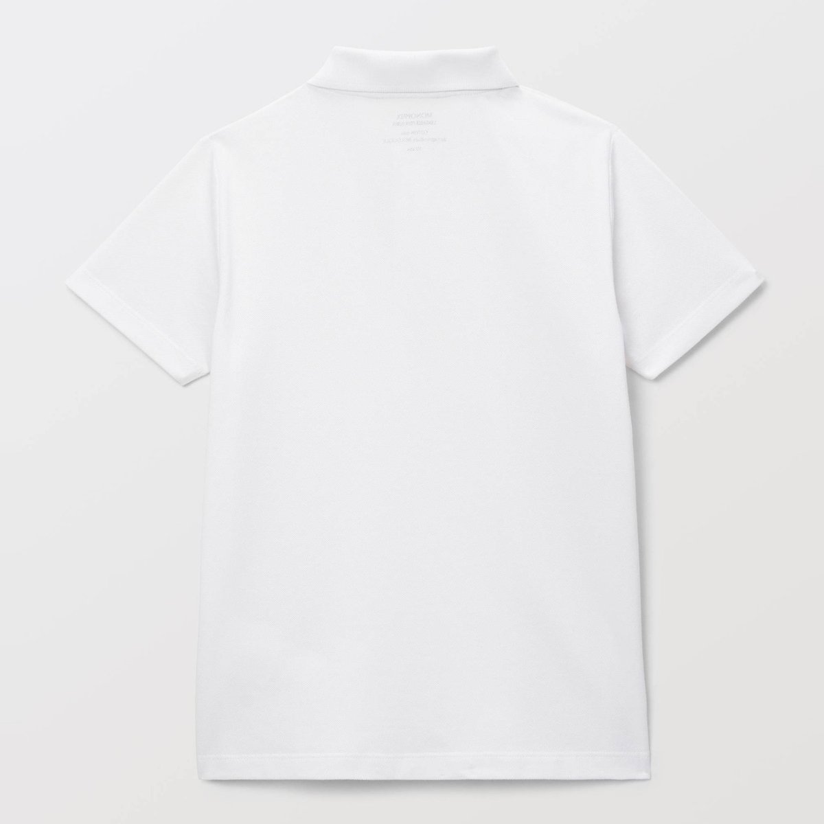 Polo manches courtes uni en coton BIO GOTS blanc, MONOPRIX