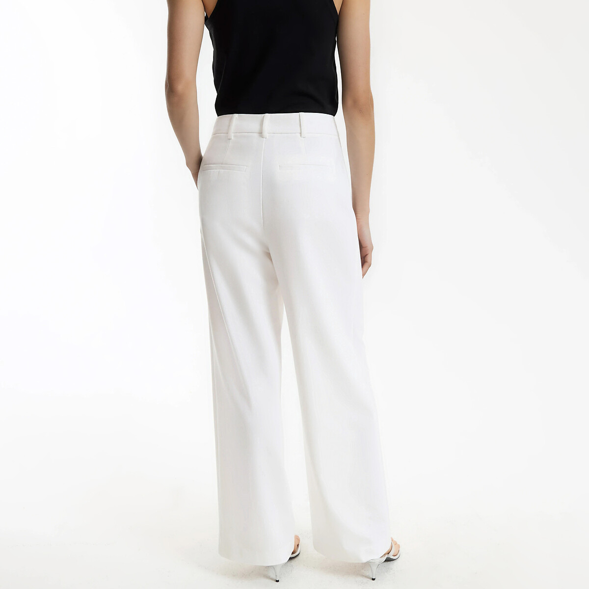 Pantalon large à pinces blanc, LA REDOUTE COLLECTIONS