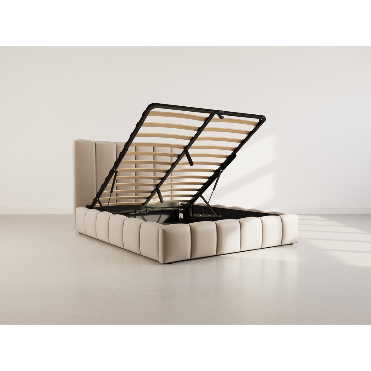 Lit coffre - MERMAID taupe, BEST MOBILIER