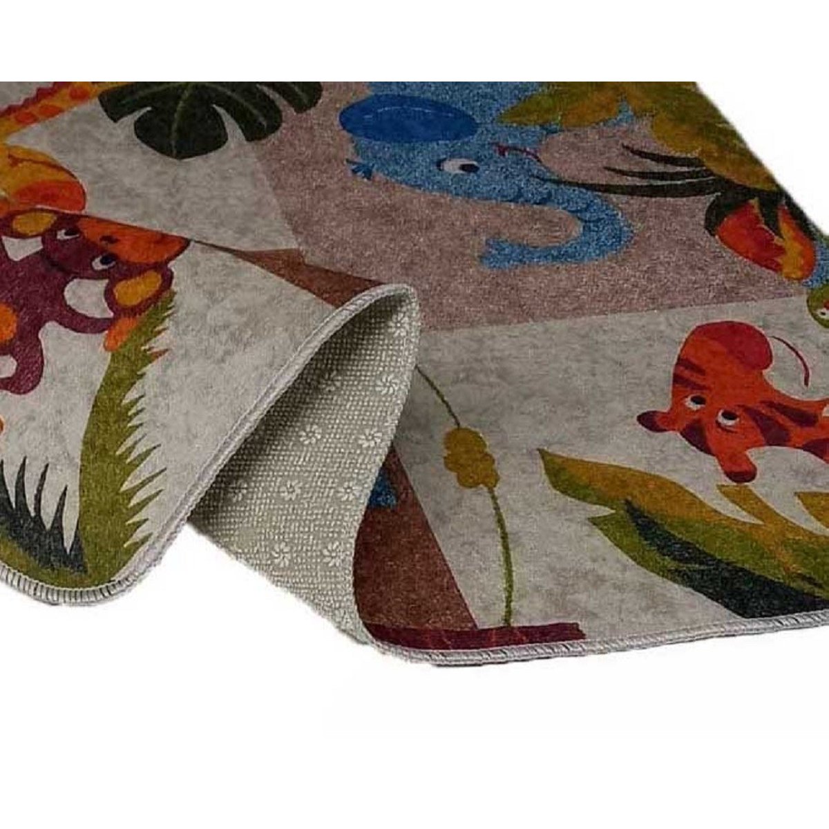 Tapis chambre enfant Jungle multicolore, EDEN
