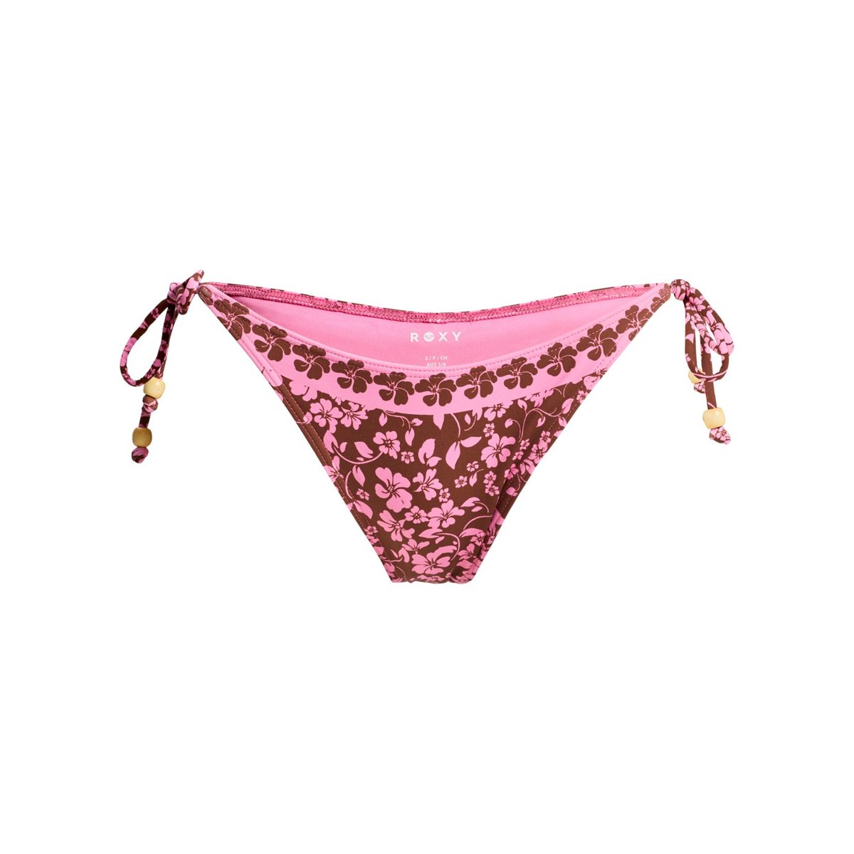 Bas de maillot de bain culotte bikini KERLINA HL CHEEKY. marron tiramisu kerlina border, ROXY