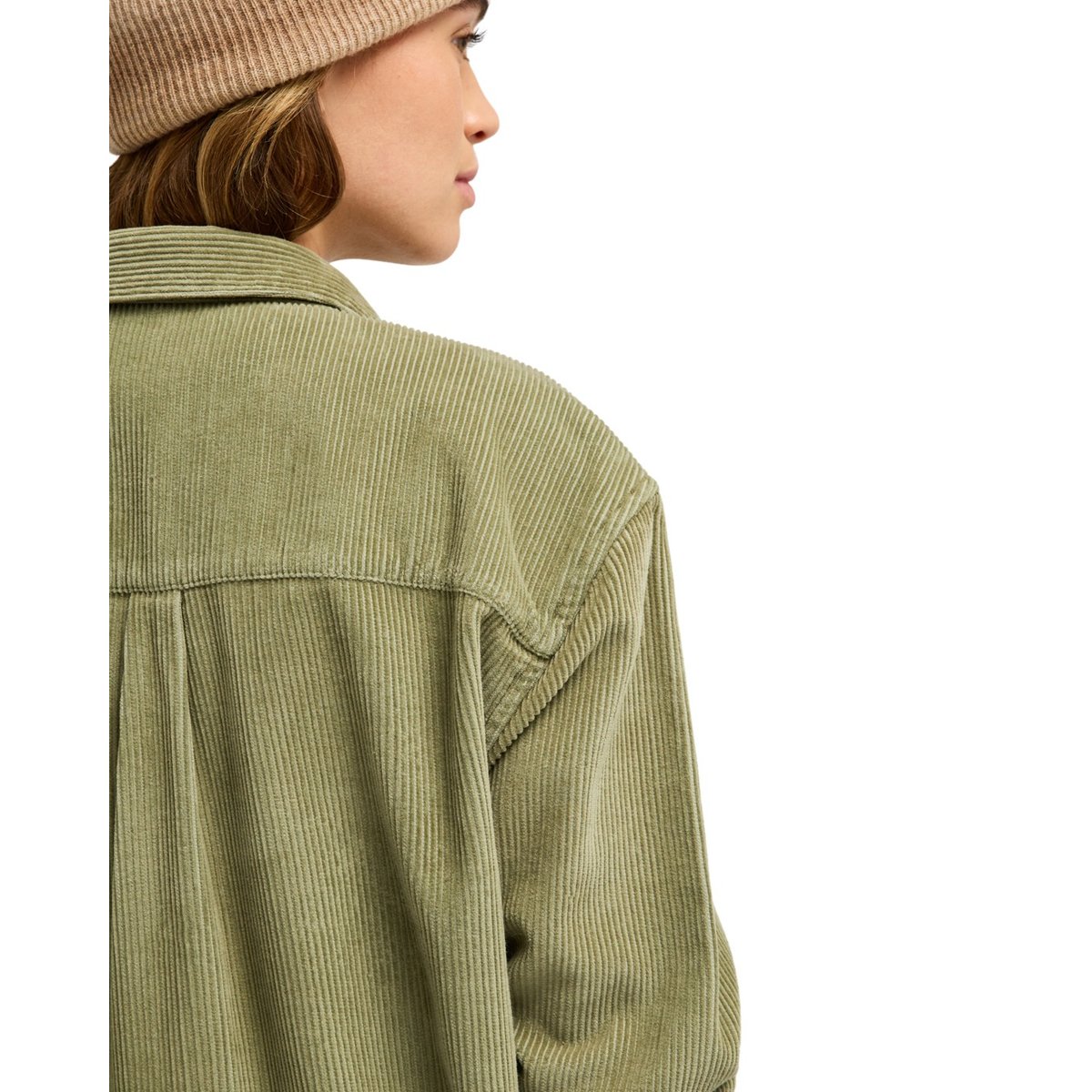 Chemise manches longues en velours côtelé LET IT GO CORD. vert oil green, ROXY