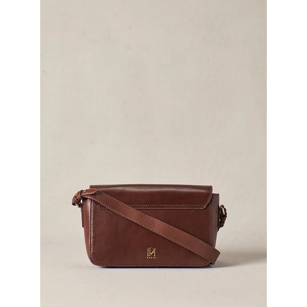 Steph Leather Bag with Shoulder Strap brown, PETITE MENDIGOTE