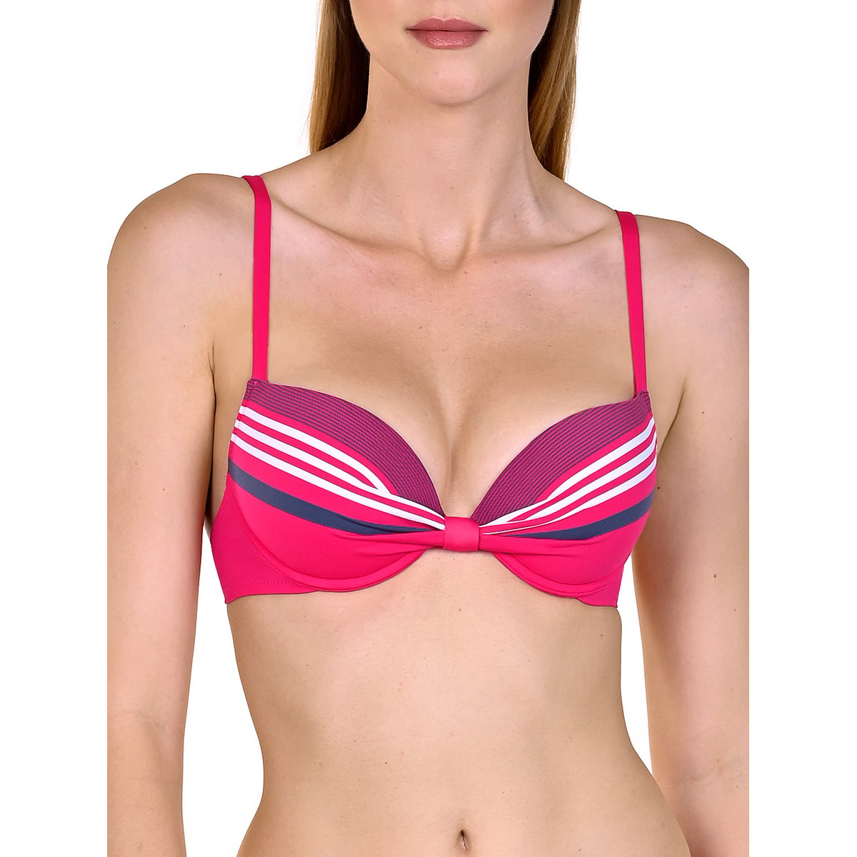 Haut maillot de bain push-up Dominica bleu, LISCA