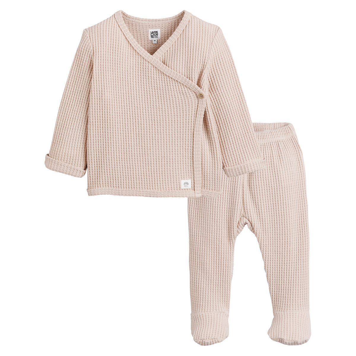 Ensemble 2 pièces brassière et pantalon à pieds beige, LA REDOUTE COLLECTIONS