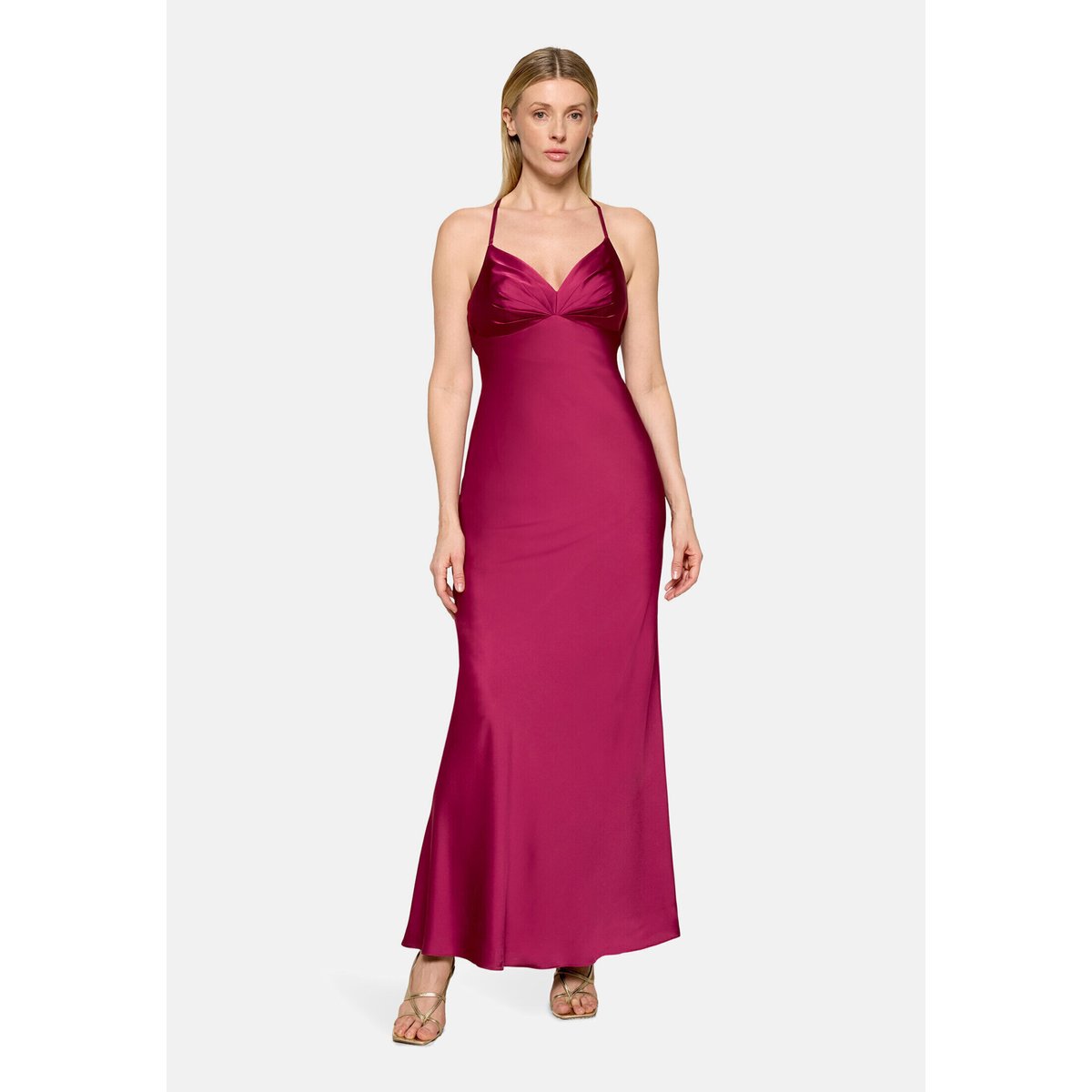 Robe de soirée de coupe slim dark fuchsia, VERA MONT