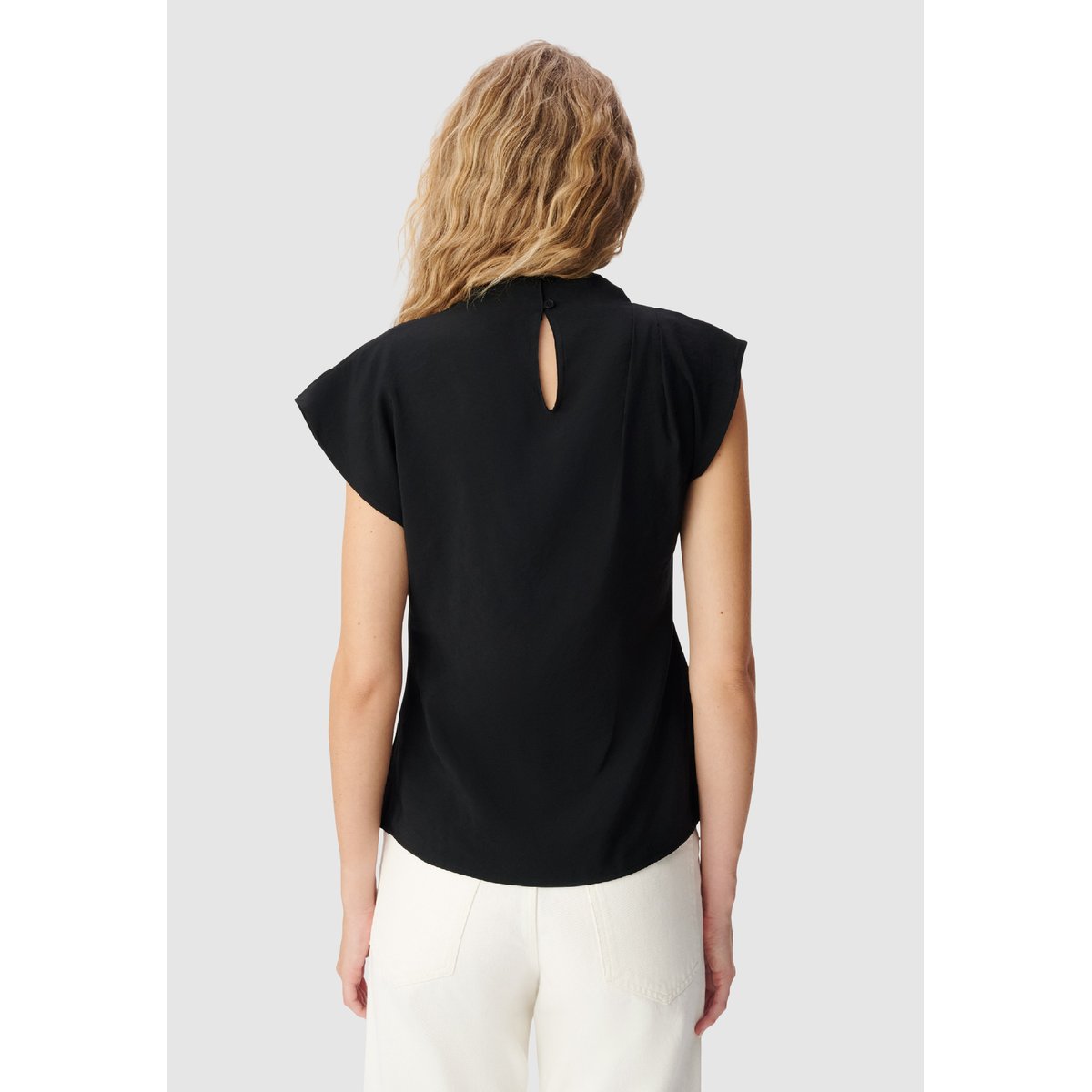 Top col montant effet bénitier noir, IKKS