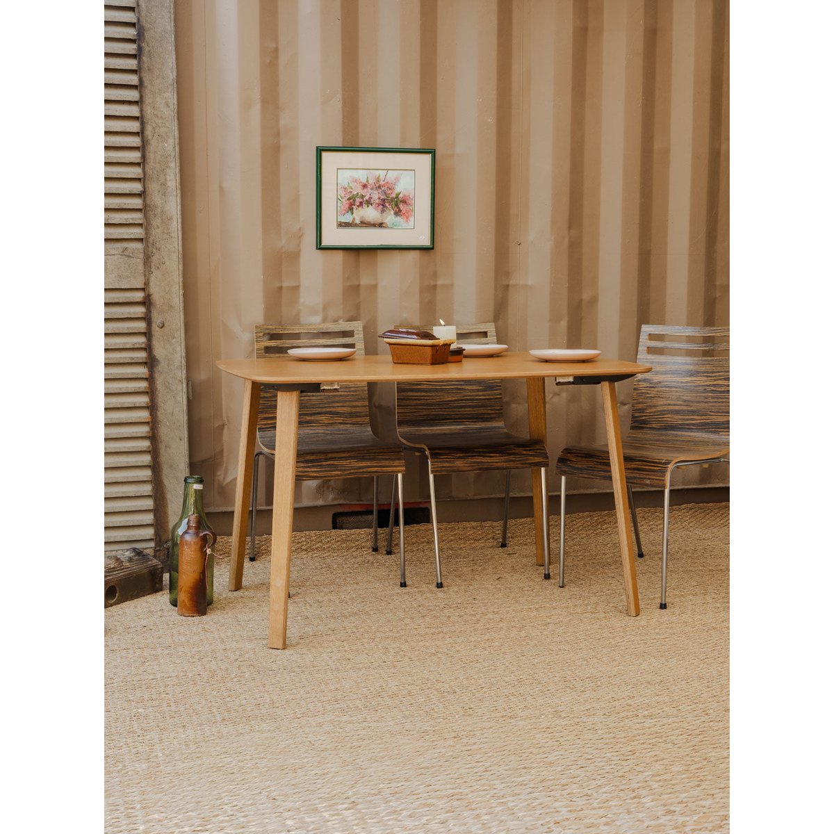 Table à manger en bois Karla N°1019 - Bon état bois, DEBONGOUT