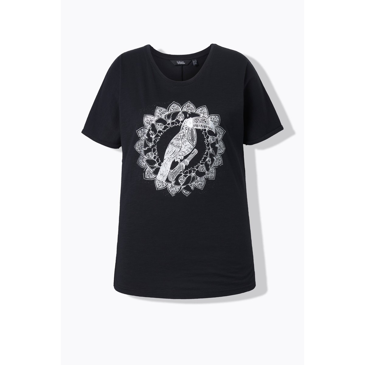 T-shirt mandala animal métallique noir, ULLA POPKEN