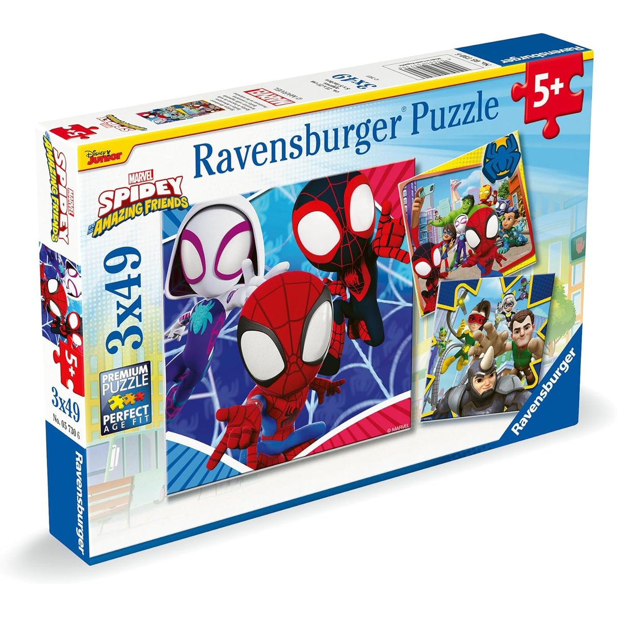 Puzzle Spidey le lanceur de toile 3x49 pcs bleu, RAVENSBURGER