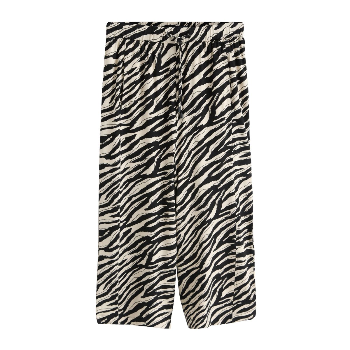 Jupe-culotte en jersey zèbre noir et écru, NEXT