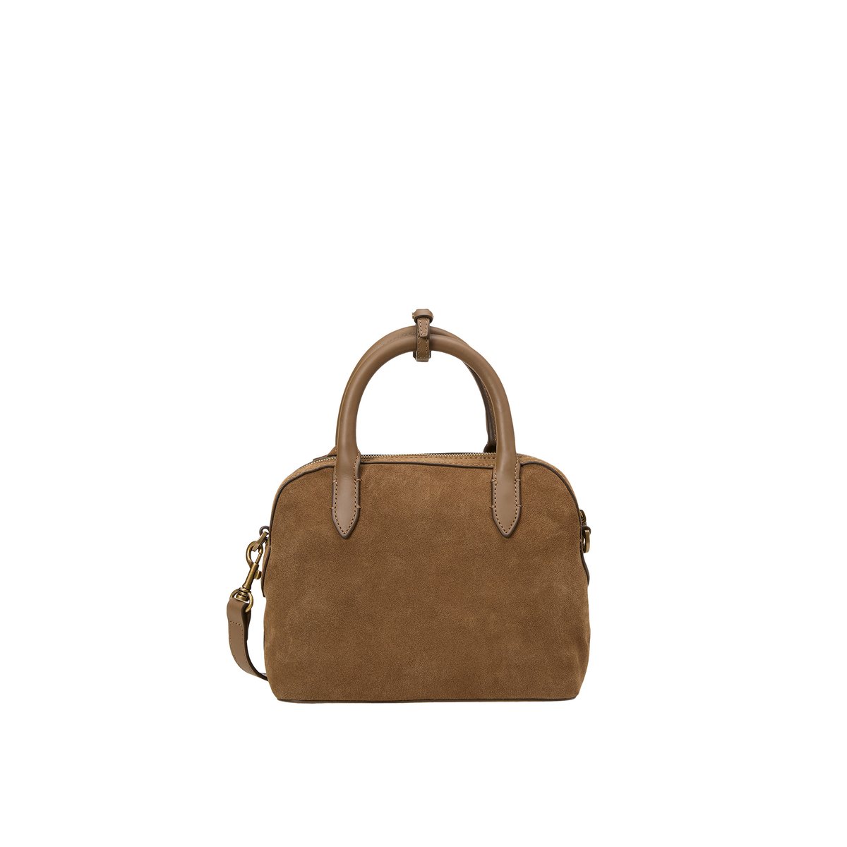 Sac à bandoulière small en cuir de vachette velours doux marron, MARC O'POLO