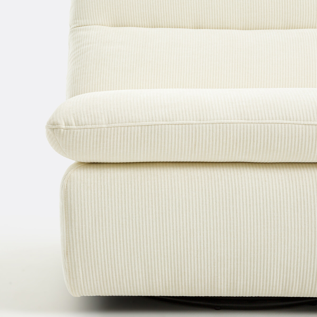 Fauteuil velours côtelé gaufré pivotant, ERABLE ecru, LA REDOUTE INTERIEURS