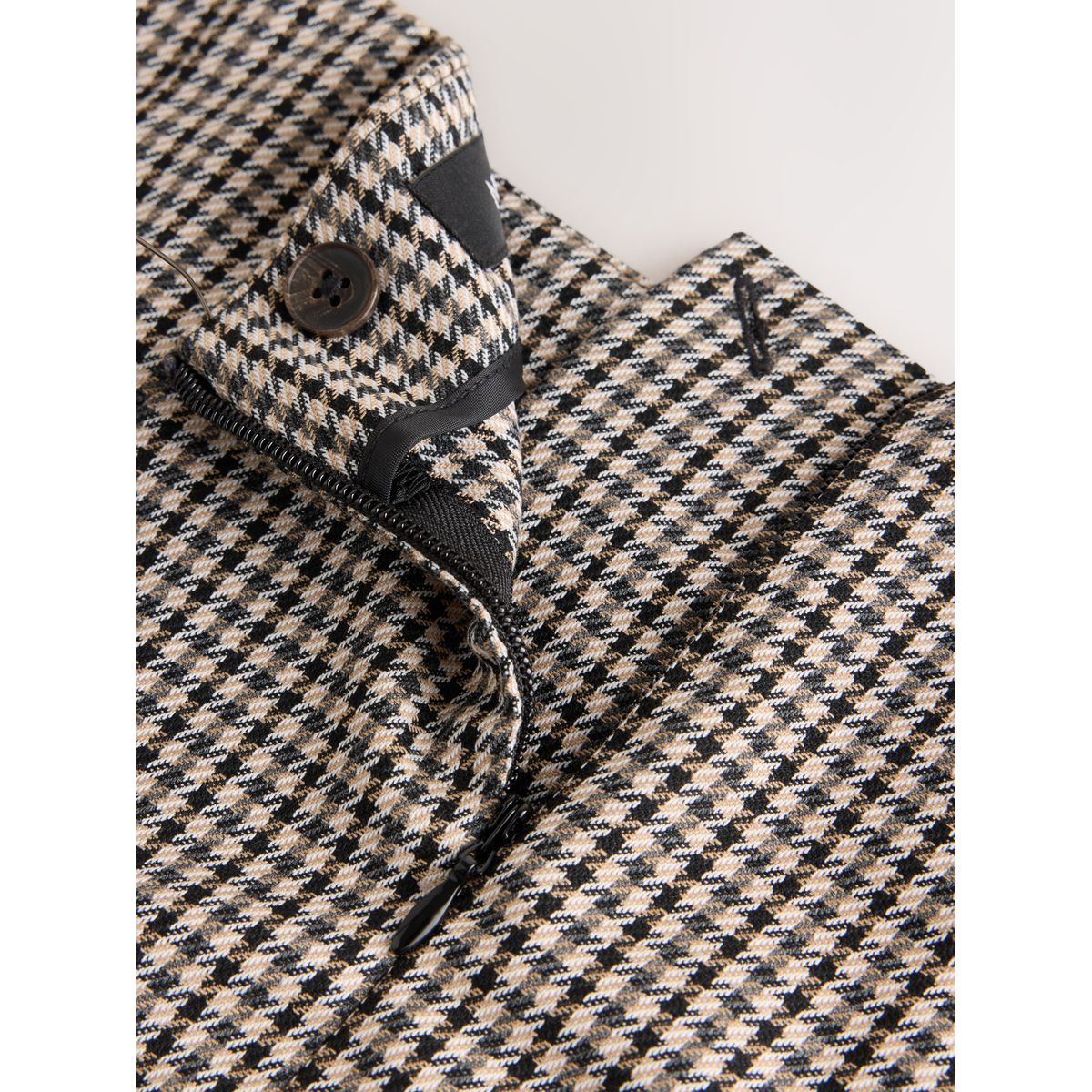 Kilt mi-long à motif pied-de-poule naturel, NEXT