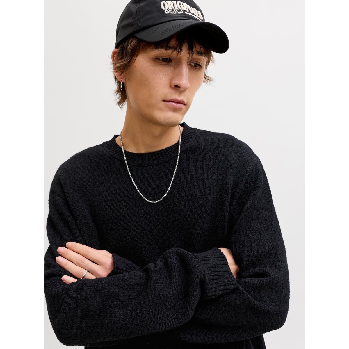 Pull En Maille black 1, JACK & JONES