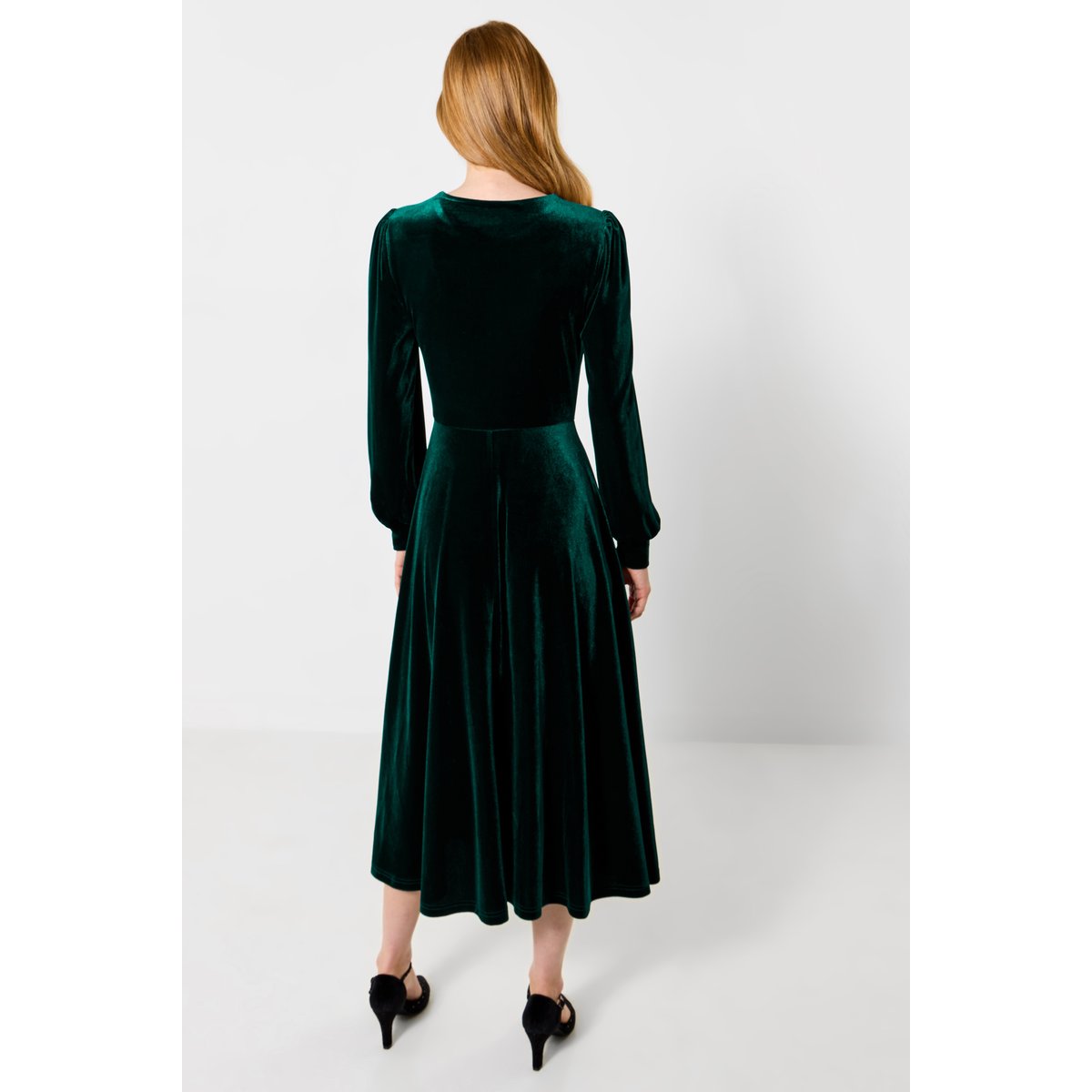 Robe en Velours Julietta vert, JOE BROWNS