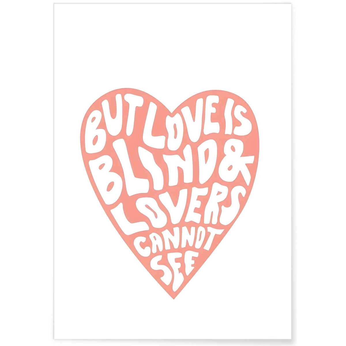 Affiche Amour aveugle blanc, L'AFFICHERIE
