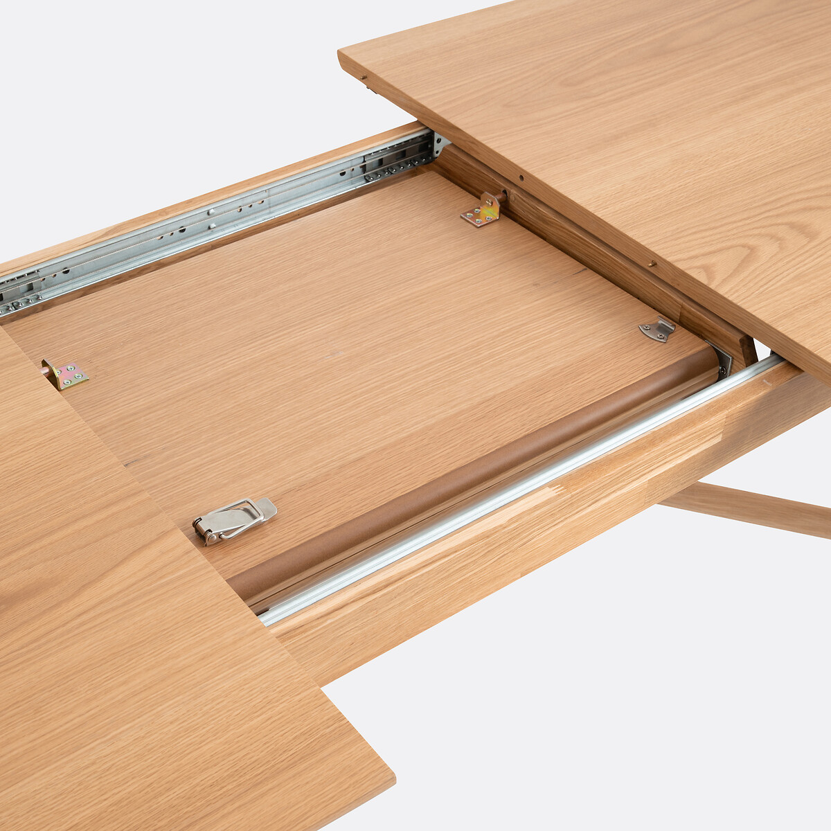Mesa de comedor extensible, en madera de roble y chapado, de 6 a 8 cubiertos, YVAN roble, LA REDOUTE INTERIEURS