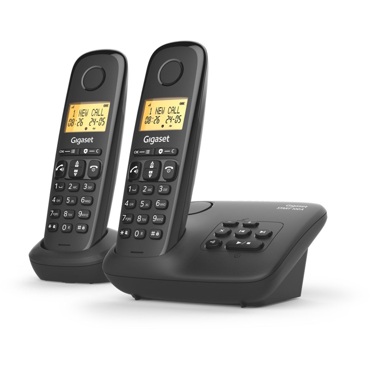 Téléphone sans fil BASIC 100A DUO couleur unique, GIGASET