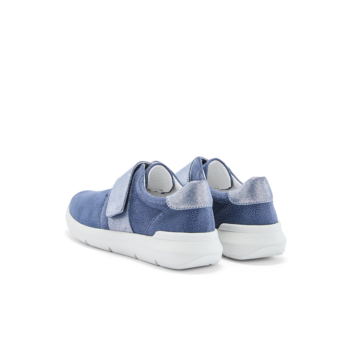 Derbies femme à scratch bleu, PEDICONFORT